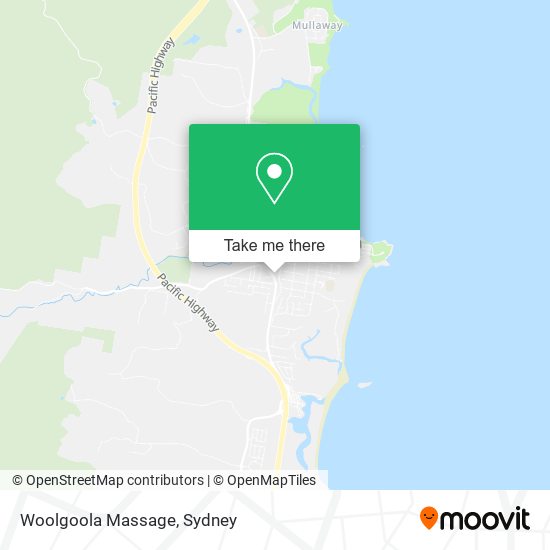 Mapa Woolgoola Massage