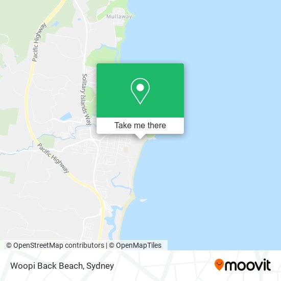 Woopi Back Beach map