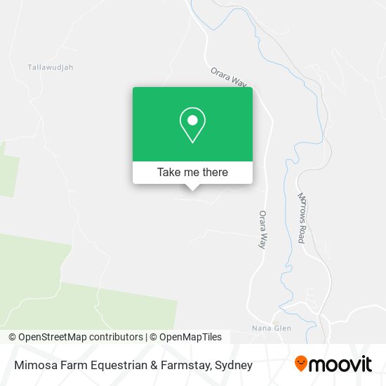 Mimosa Farm Equestrian & Farmstay map