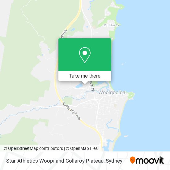 Mapa Star-Athletics Woopi and Collaroy Plateau