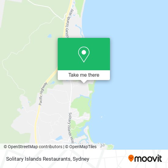 Solitary Islands Restaurants map