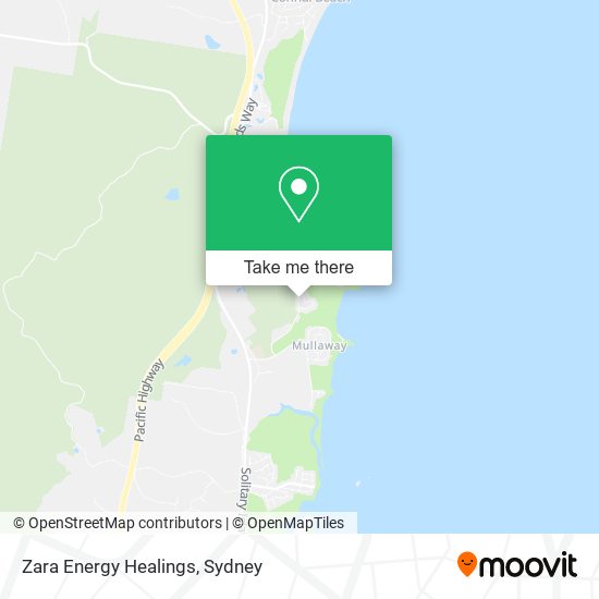 Zara Energy Healings map