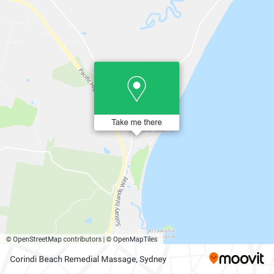 Corindi Beach Remedial Massage map