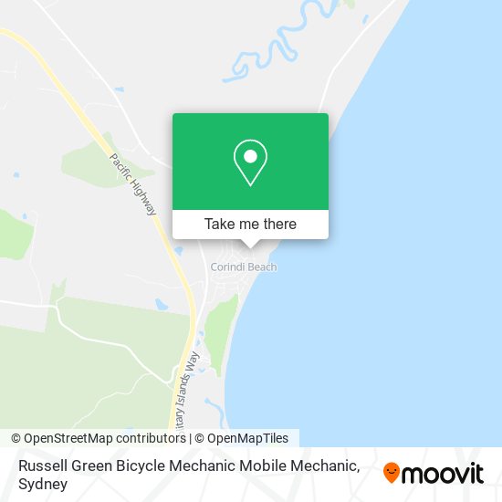 Mapa Russell Green Bicycle Mechanic Mobile Mechanic