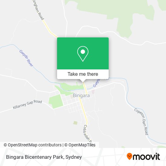 Bingara Bicentenary Park map