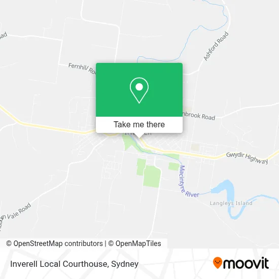 Inverell Local Courthouse map