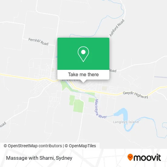 Massage with Sharni map