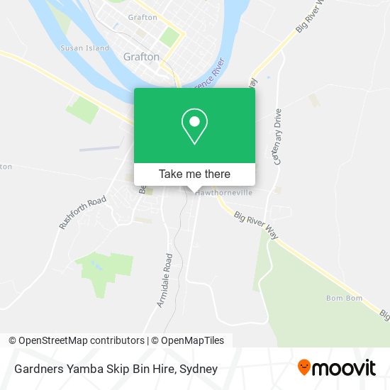 Gardners Yamba Skip Bin Hire map