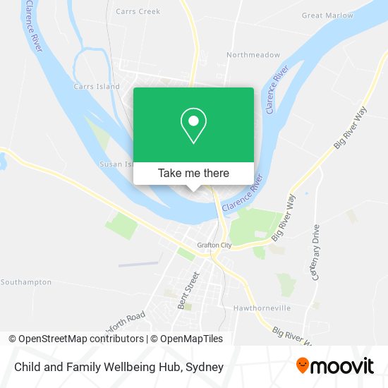 Child and Family Wellbeing Hub map