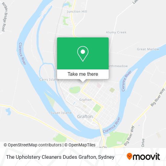 Mapa The Upholstery Cleaners Dudes Grafton