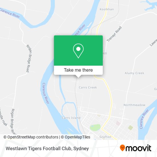 Mapa Westlawn Tigers Football Club