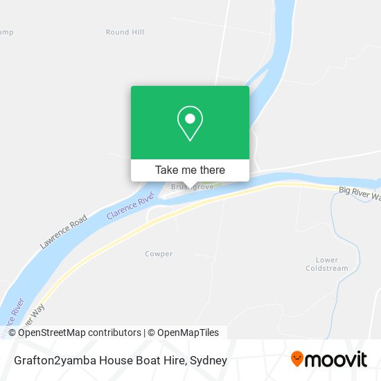 Grafton2yamba House Boat Hire map