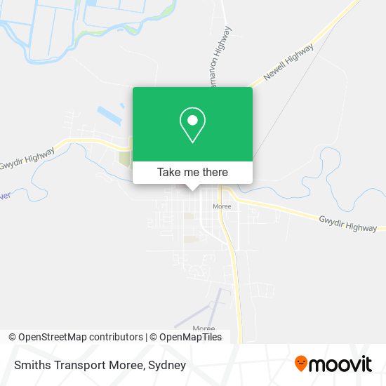 Mapa Smiths Transport Moree