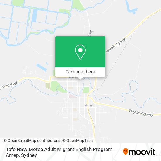 Tafe NSW Moree Adult Migrant English Program Amep map