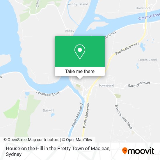 House on the Hill in the Pretty Town of Maclean map