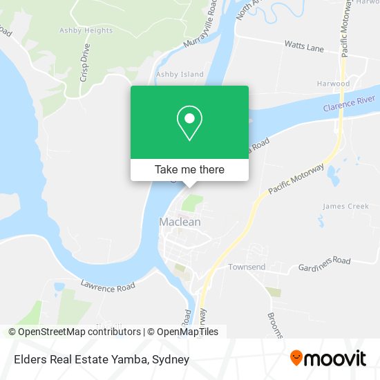 Mapa Elders Real Estate Yamba