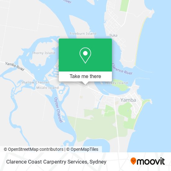 Mapa Clarence Coast Carpentry Services