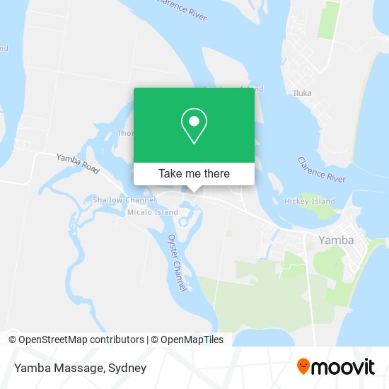 Yamba Massage map