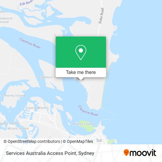 Services Australia Access Point map