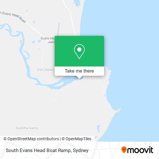 South Evans Head Boat Ramp map