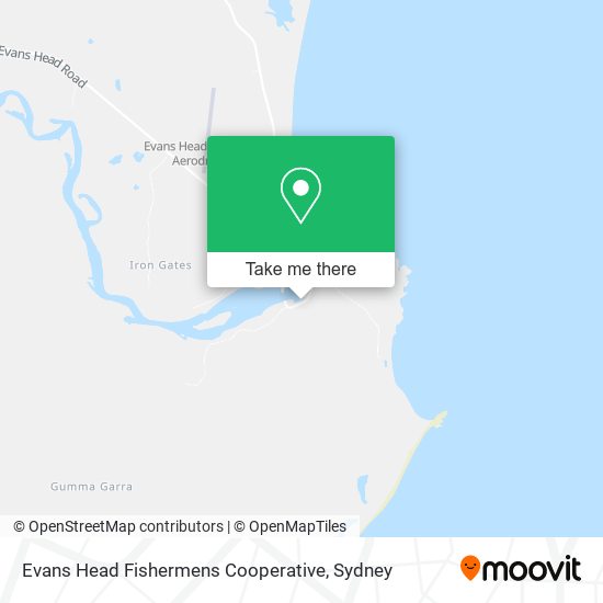 Evans Head Fishermens Cooperative map