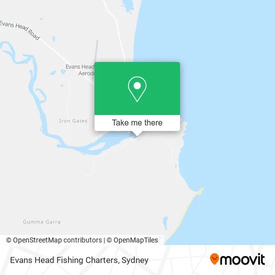 Evans Head Fishing Charters map