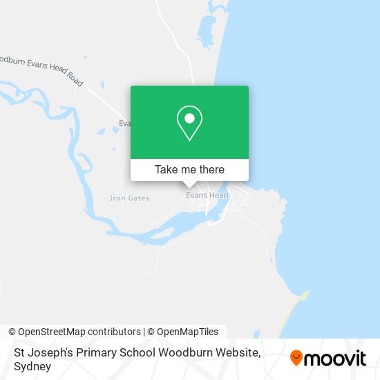 St Joseph's Primary School Woodburn Website map