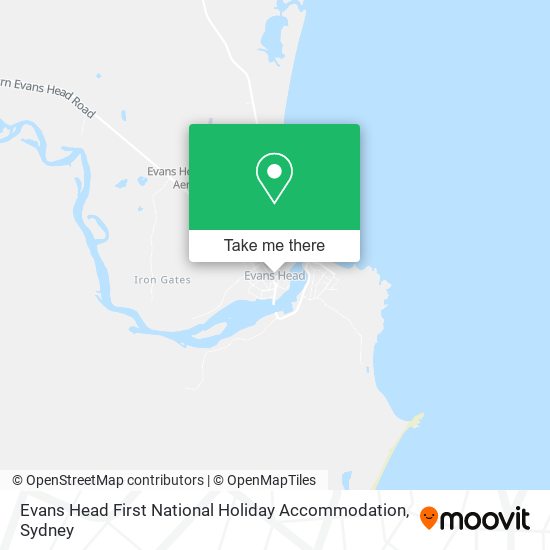 Evans Head First National Holiday Accommodation map