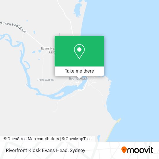 Riverfront Kiosk Evans Head map