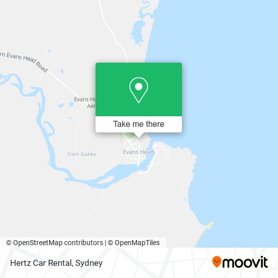 Hertz Car Rental map