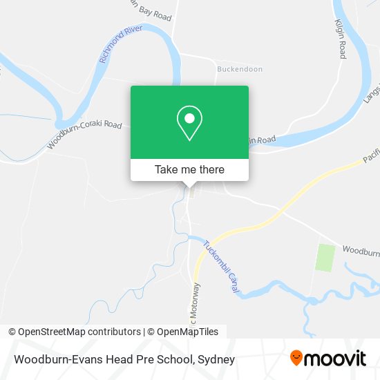 Mapa Woodburn-Evans Head Pre School