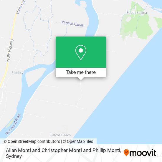Allan Monti and Christopher Monti and Phillip Monti map