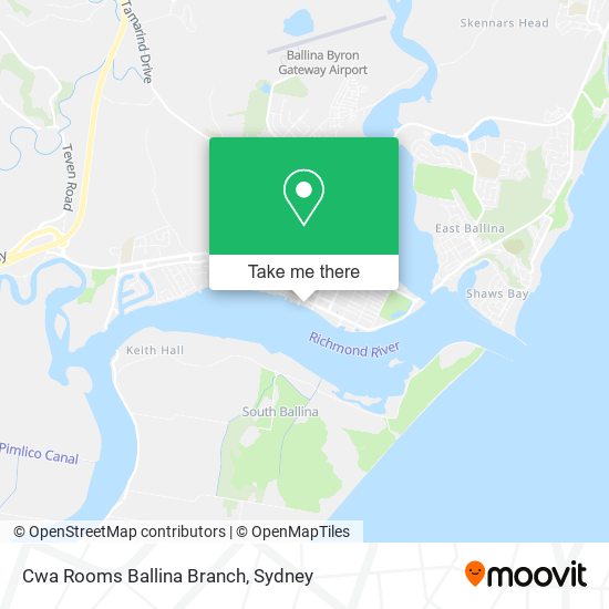 Cwa Rooms Ballina Branch map