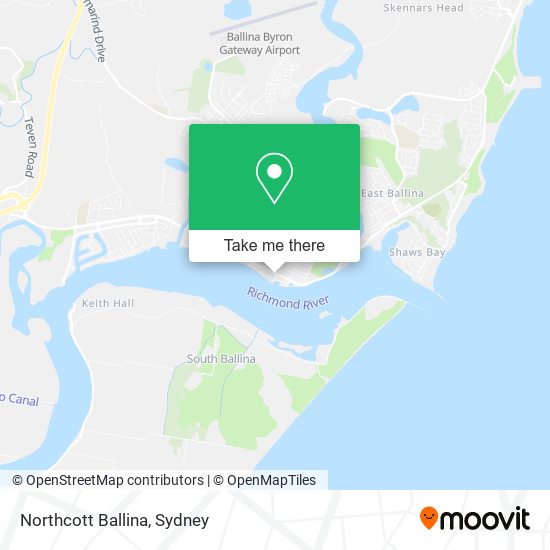 Mapa Northcott Ballina