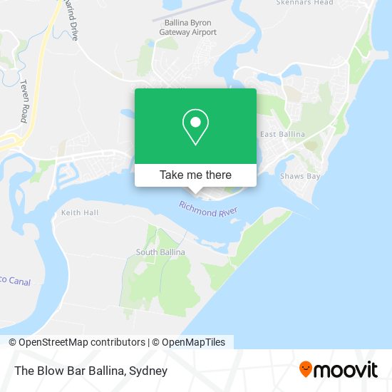 The Blow Bar Ballina map