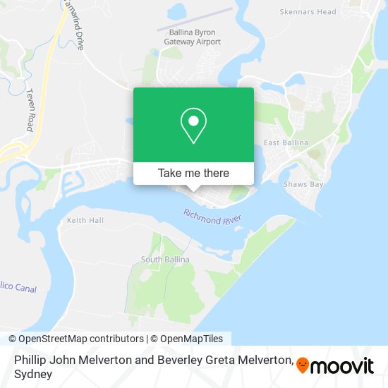 Phillip John Melverton and Beverley Greta Melverton map