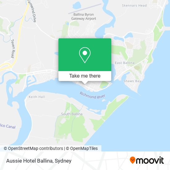 Aussie Hotel Ballina map