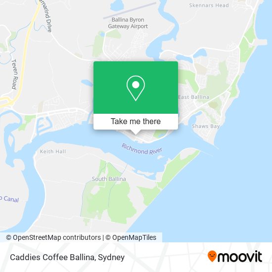 Caddies Coffee Ballina map
