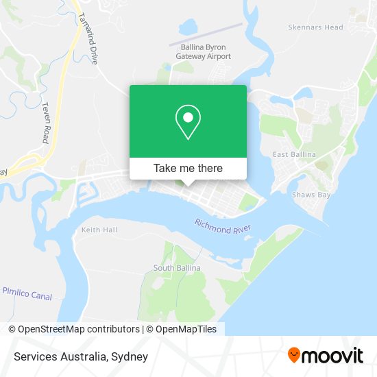 Services Australia map