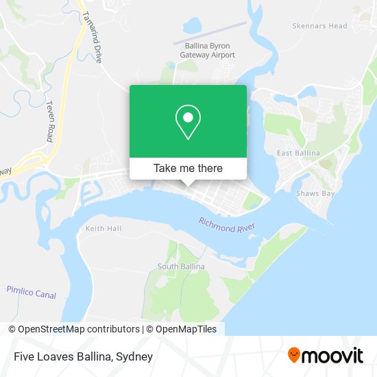 Five Loaves Ballina map