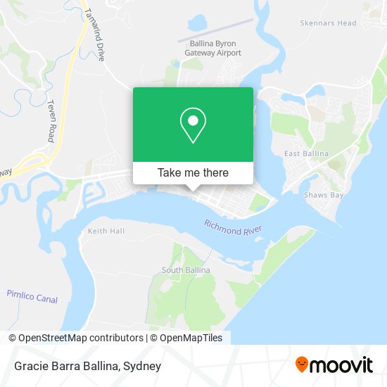 Gracie Barra Ballina map