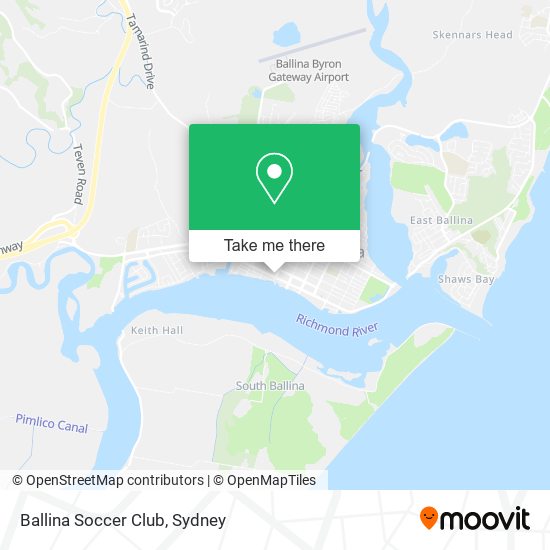 Ballina Soccer Club map