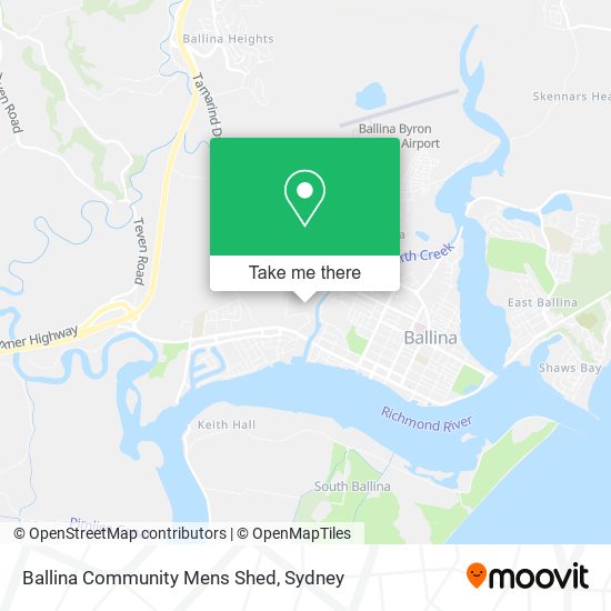 Ballina Community Mens Shed map