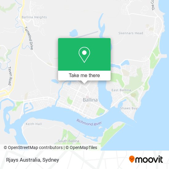 Mapa Rjays Australia