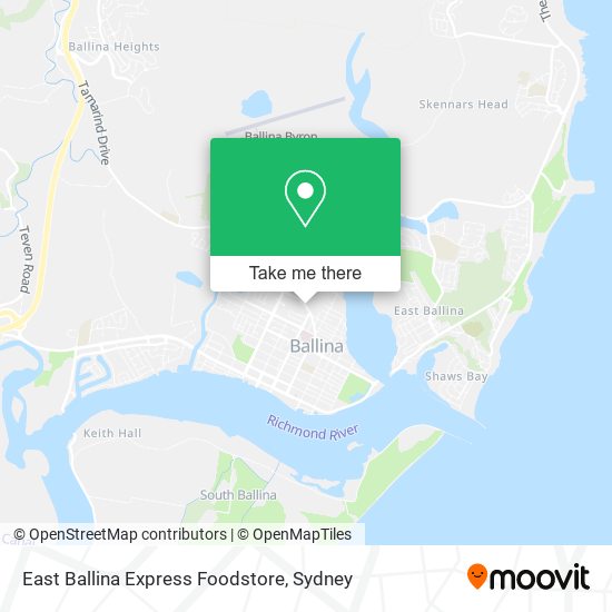 East Ballina Express Foodstore map