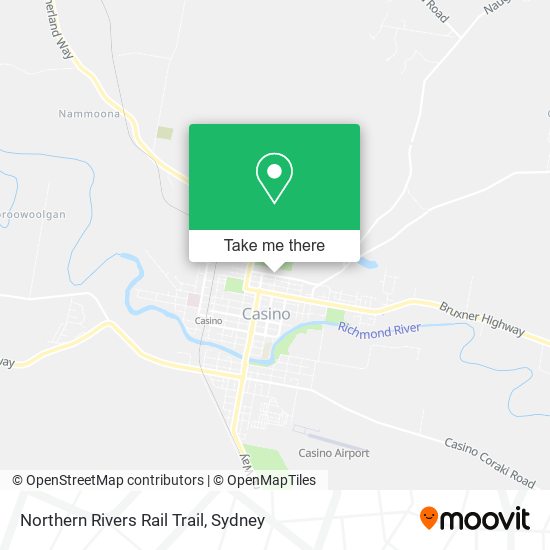 Northern Rivers Rail Trail map