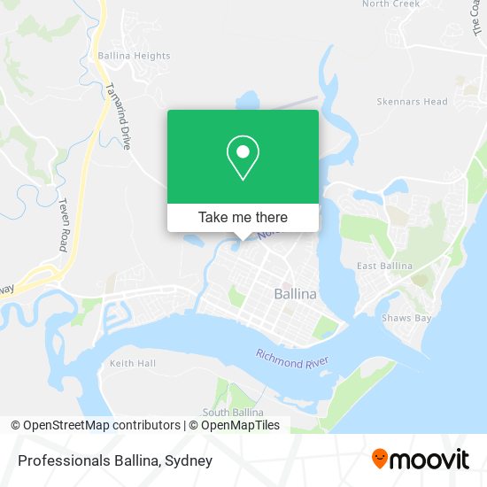 Professionals Ballina map