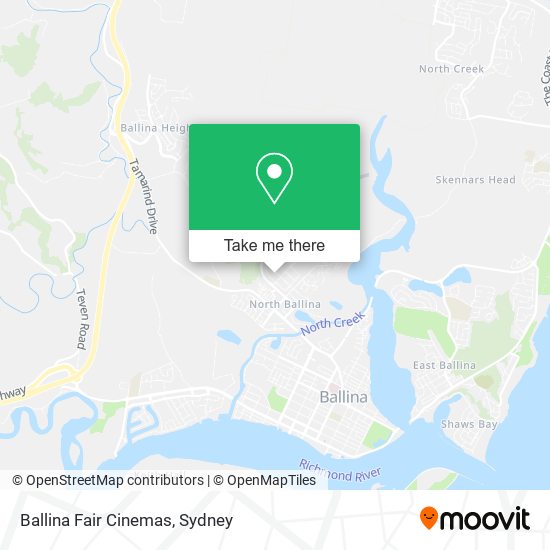 Mapa Ballina Fair Cinemas