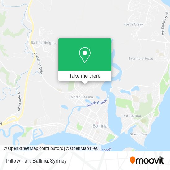 Pillow Talk Ballina map