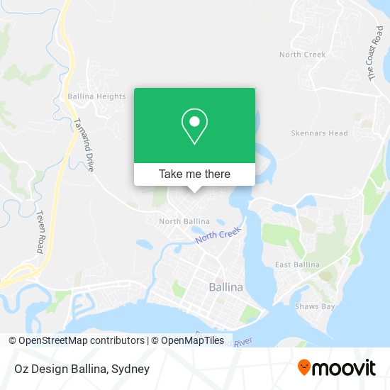 Mapa Oz Design Ballina